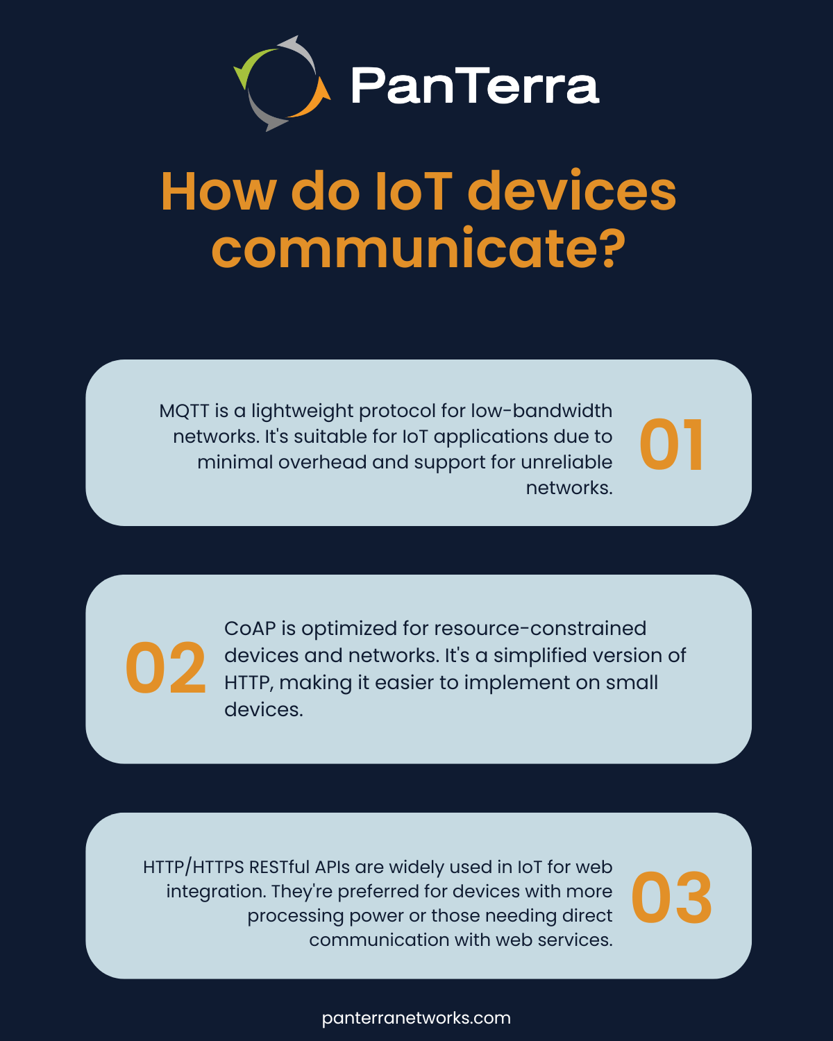 How do IoT devices communicate