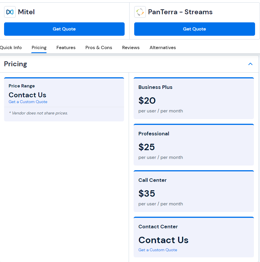 4 - Pricing and Features