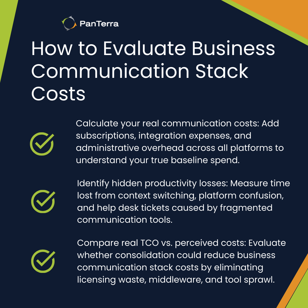 checklist for evaluating business communication stack costs and hidden platform expenses