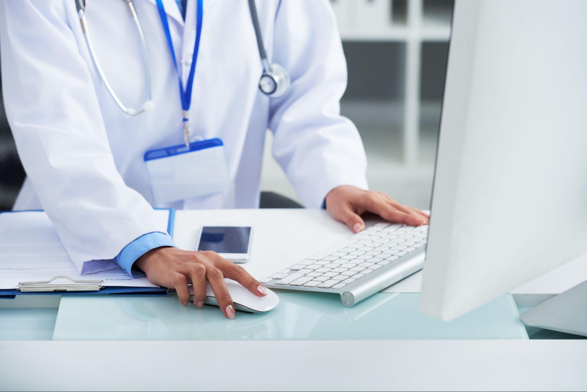 doctor looking for the best voip for healthcare.